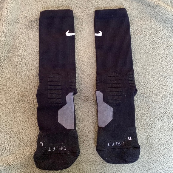 Nike Dri-Fit Hyper Elite black socks. Size M